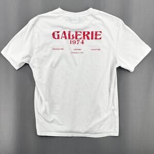 Galerie 1974 French Art Graphic T-Shirt Streetwear Mango MNG Men’s White Large‎